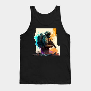 Soldier watercolor print Tank Top